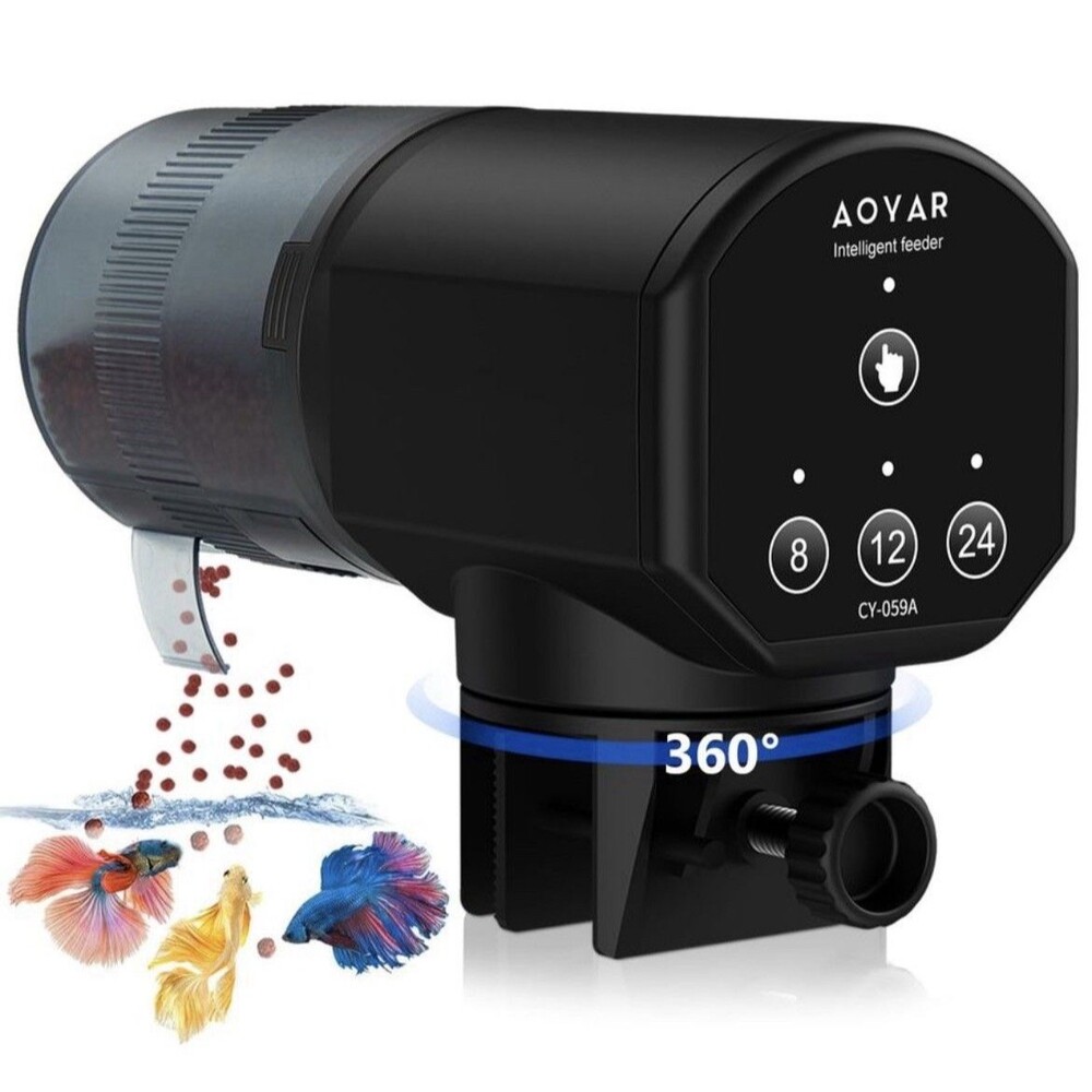Automatic Fish Feeder 200ml - Auto Timer for Aquarium, Turtle, Betta, Koi